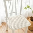 thumbnail image 4 of Ywuzuh Wooden Chair Cushions, Tufted Memory Foam Kitchen Seat Cushions, Non-slip Chair Pads with Ties, 4 of 9