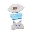 thumbnail image 3 of Vaveren 15-17cm Doll Clothes T Shirt Overalls with Hat Stuffed Animals Clothes Blue, 3 of 8
