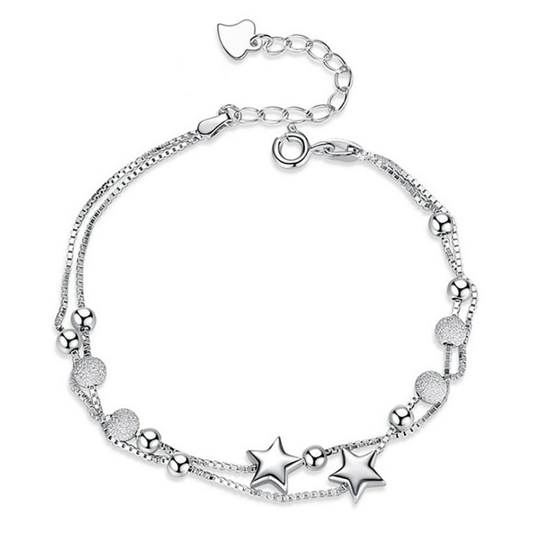 Bracelets in Jewelry Cute Beads Heart Bracelet Boho Adjustable Bracelet for Women Teen Girls Bracelets for Women, Girl's, Size: One size, Black