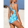 thumbnail image 5 of Sociala Tropical Print One Piece Swimsuit for Womens Modest Slimming Bathing Suit, 5 of 5