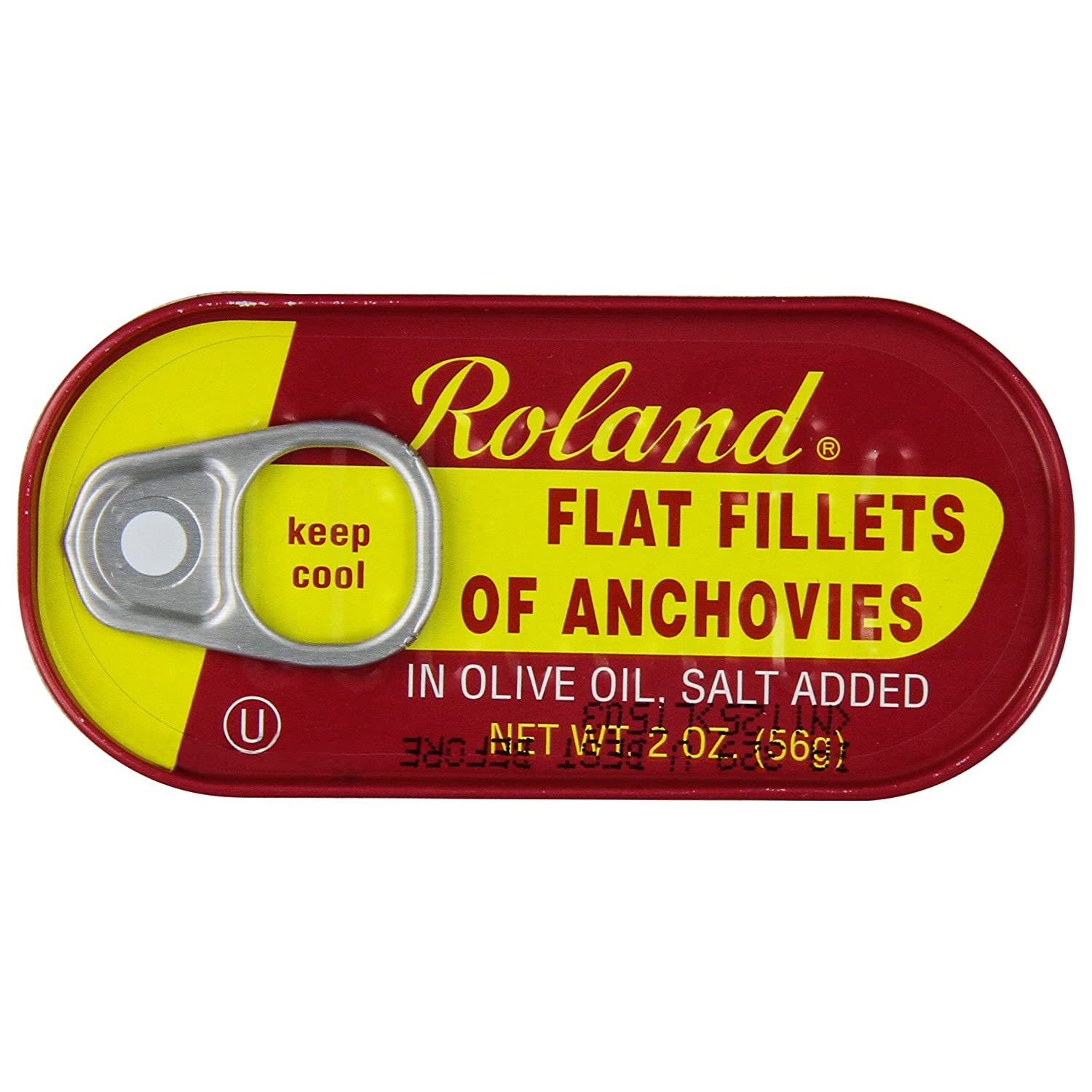 Roland Foods Flat Anchovy Fillets Packed in Olive Oil, Wild Caught, 2