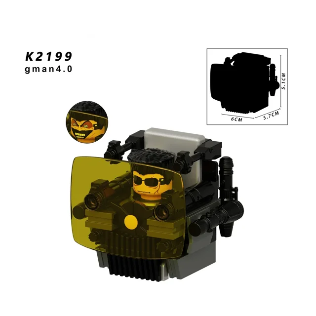Urban Monster Character Building Blocks Set, Titan Cameraman, Speakerman & Creative Action Figure Model, DIY Assembled Bricks Toy, Collectible Birthday Gift for Kids