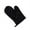 Black, variant on SPRING PARK 1 Pair Oven Glove Kitchen Cooking Pot Holder Thick Heat Resistant Mitt Mittens