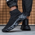 thumbnail image 5 of Men's Lightweight Breathable Sneakers - Slip-/Mid-Top Casual with Solid Color (//Navy) - -Care Fabric Upper & - Ideal for Office & Outings Cushioned Sole, Spring Summer Sneaker for & Casual Attire,, 5 of 9