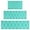 Turquoise Geometric Quatrefoil, variant on White Geometric Diamond Chevron Pattern Kitchen Rugs Sets Of 3,Kitchen Runner Rugs Non Skid Washable,Decorative Kitchen Floor Mats for Kitchen,Sink,Laundry,17"x30" 17"x47" 17"x59"