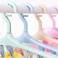 thumbnail image 4 of Cheers.US Non-Slip Clothes Hangers for Baby and Kids Hangers with Movable Clips, Heavy-Duty and Space-Saving with 8 Finger Clips,for Pants,Skirts, Coat-16.54" x 7.09", 4 of 7