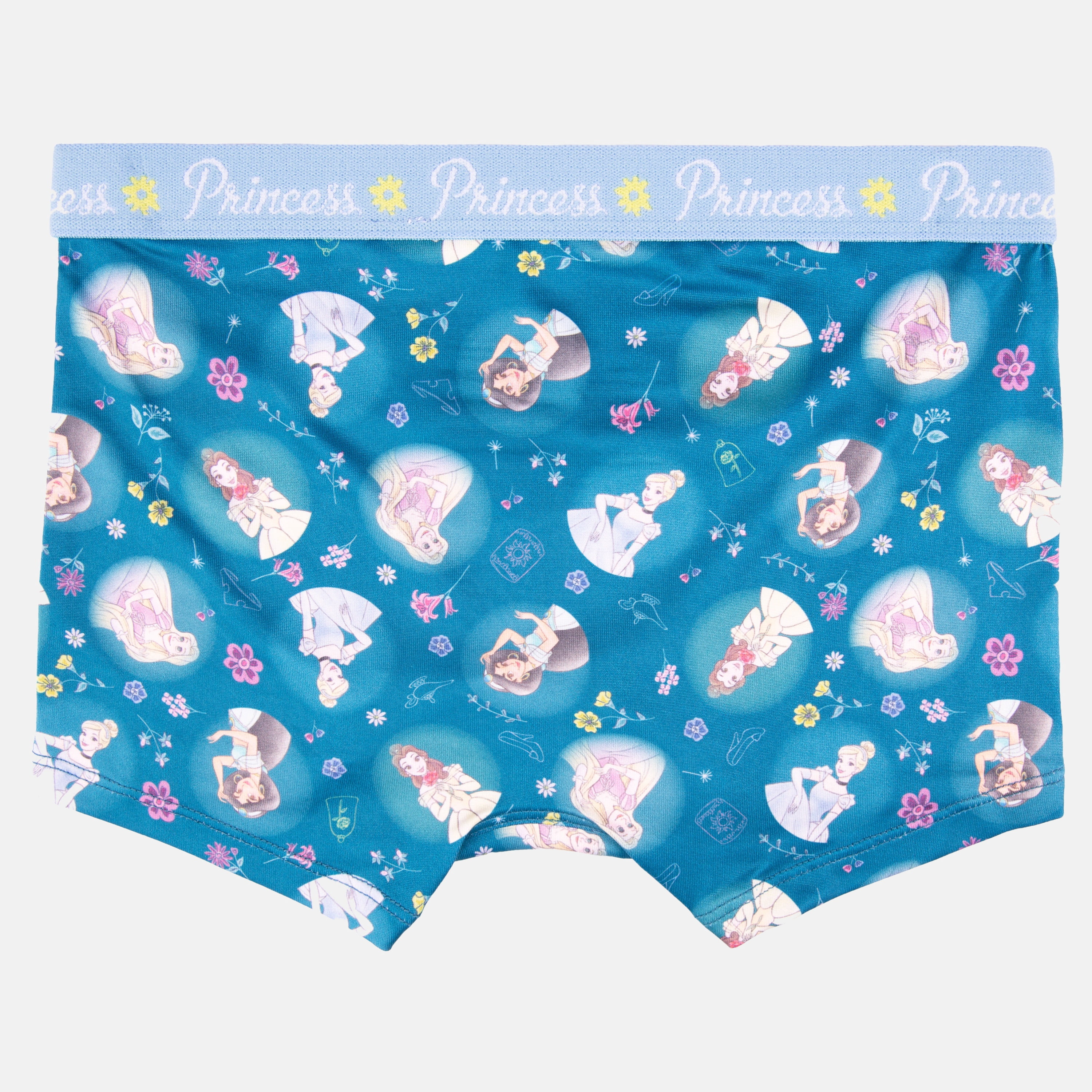 Princess Girls Boyshort Character Underwear, 4-Pack, Size 4-10