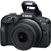 Canon EOS R100 Mirrorless Camera with 18-45mm Lens New (6052C012) + Bag + 64GB Card + LPE17 Battery + Much More(International Model)