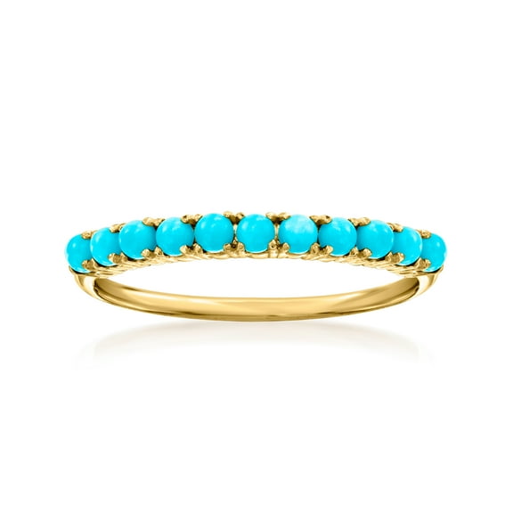 Pure Collection by Ross-Simons Turquoise Ring in 14kt Yellow Gold, Women's, Adult