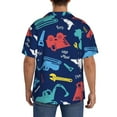thumbnail image 5 of Disketp Men's Hawaiian Colorful Excavator Print Shirts Button Down Holiday Beach Shirts-3X-Large, 5 of 7