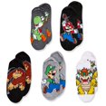 thumbnail image 1 of Mario Boys Mario 5 Pack No Show Socks, Multi, 6-8.5 Us, 1 of 1