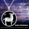 thumbnail image 6 of Midir&Etain Aries Necklace 925 Sterling Silver Constellation Pendant Necklace Zodiac Sign Necklace Aries Birthday Jewelry Gifts for Women Men, 6 of 8