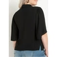 thumbnail image 2 of ELOQUII Women's Plus Size Bow Blouse With Flutter Sleeve, 2 of 3