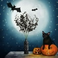 thumbnail image 6 of Deago 5 Pcs Black Artificial Eucalyptus Stems Faux Halloween Flowers Eucalyptuses Real Touch Leaf Centerpiece Home Decor, 6 of 9