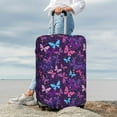thumbnail image 4 of Uemuo Bright Purple Butterflies Printed Washable Luggage Cover - Fashion Suitcase Protector Fits 18-32 Inch Luggage -Medium, 4 of 9