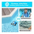 thumbnail image 3 of Robotic Pool Cleaner, Cordless Automatic Pool Cleaner with Dual-Suction, Rechargeable Battery, IPX8 Waterproof - HJ1103, 3 of 5