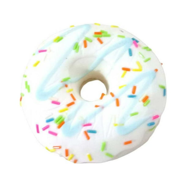 Bewildely Donuts artificiales modelo simulación PU postre pan pastelería accesorios de fotografía educación temprana rebote lento comida Juguetes Blanco
