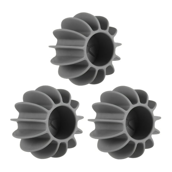 Toystoory Evite que la ropa se enrede, bola de lavandería, secado rápido, adecuado para todos los tejidos, bolas secadoras de lana Suministros de limpieza para el hogar gris 3 piezas