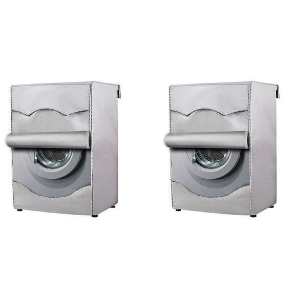 2X Front Load Laundry Dryer Covers Washing Machine Cover Dustproof Home Storage Cover Waterproof Case Sunscreen,L