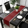 thumbnail image 3 of Red Table Runner 72 Inches Long, Black Modern Geometric Abstract Art Aesthetics Kitchen Coffee Dining Table Decoration for Home Party Birthday Wedding Home Decor 18x72 Inches, 3 of 8