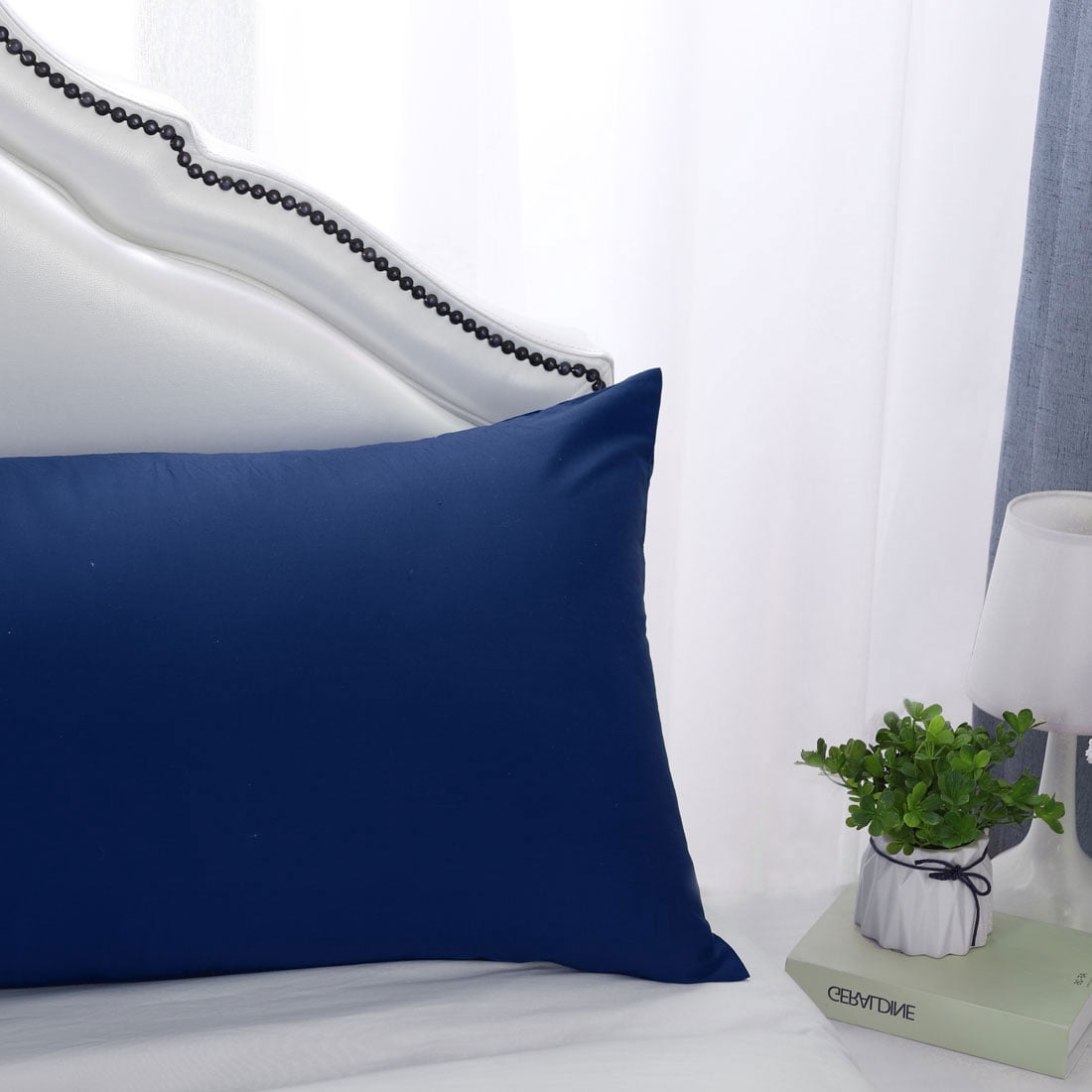 Unique Bargains 300TC Cotton Body Pillow Cover Case, 21" x 55"