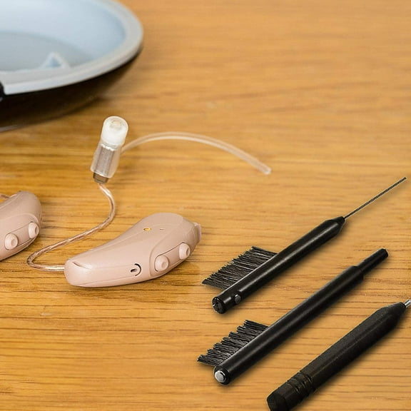 HOOWIFFY 12Pcs Hearing Aid Cleaner Plastic Rod for Daily Hearing Aid Maintenance