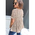 thumbnail image 3 of Women's Leopard Tiered Leopard Short Sleeve Top, 3 of 8