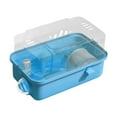 thumbnail image 4 of Jaula para hámster de 2 niveles, grande, transparente, transpirable, portátil, hábitat para hámster Azul, 4 of 9