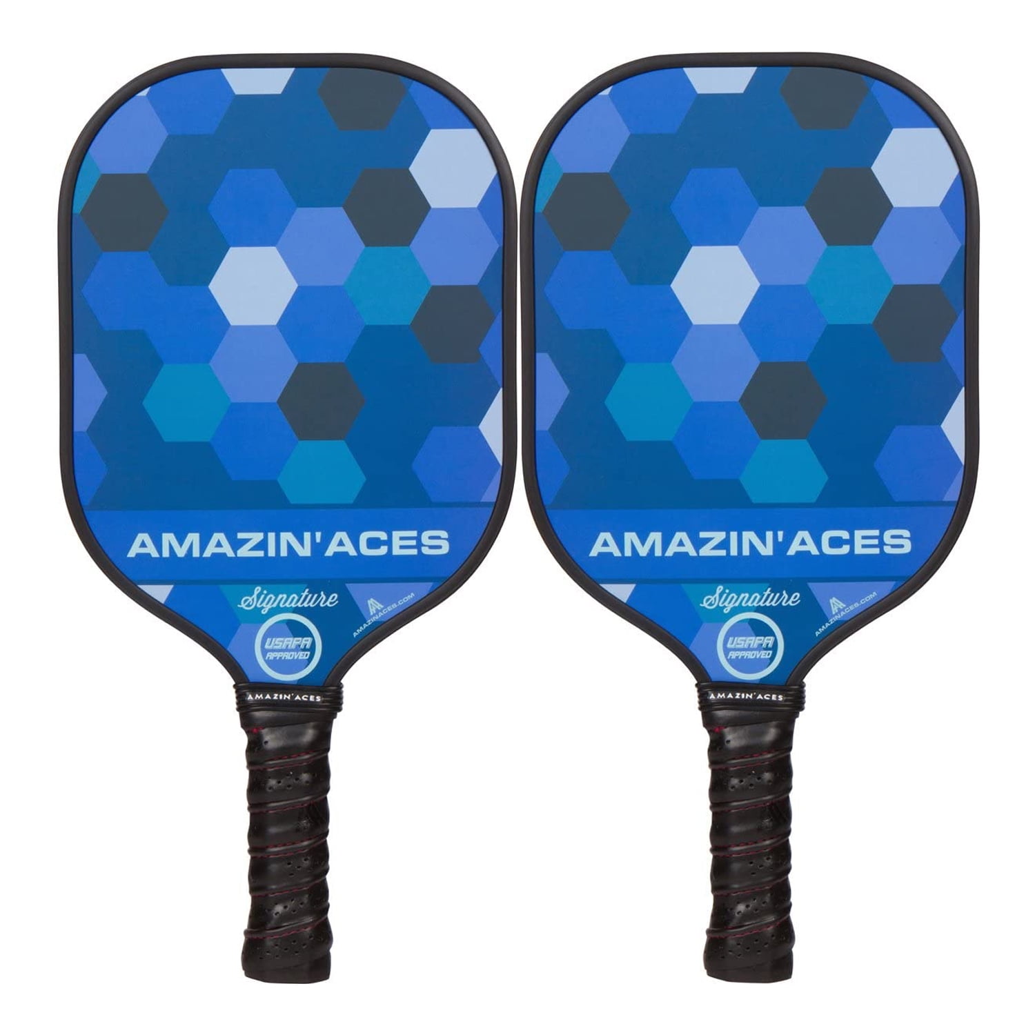 Amazin Aces Signature Pickleball Set With 2 Graphite Face Paddles and 4 Balls for sale online 