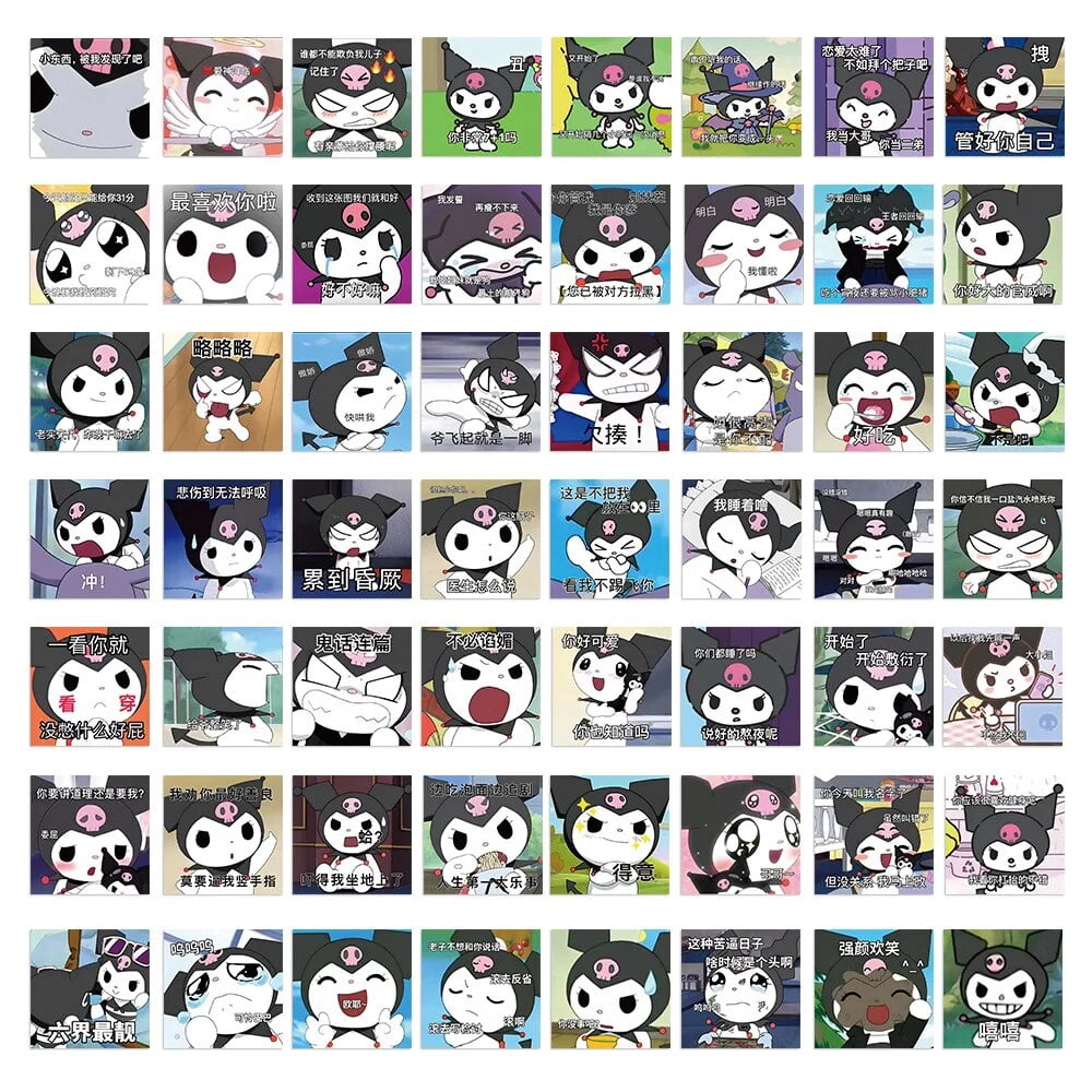 Pegatinas de dibujos animados para niños y niñas, póster de Sanrio ...