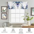 thumbnail image 6 of Kitchen Valances for Window, Fantasy Ink Abstract Art Light Filtering Rod Pocket Valance Curtain, Gradient Purple Blue Short Curtains Window Topper for Bedroom Bathroom Living Room 60x18in, 6 of 9