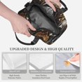 thumbnail image 3 of Disketp Gold Pattern Black Skull Lonchera Térmica para Mujer y Hombre, Bolsa de Almuerzo Reutilizable e Impermeable para Trabajo, Viajes y Picnic, 3 of 7