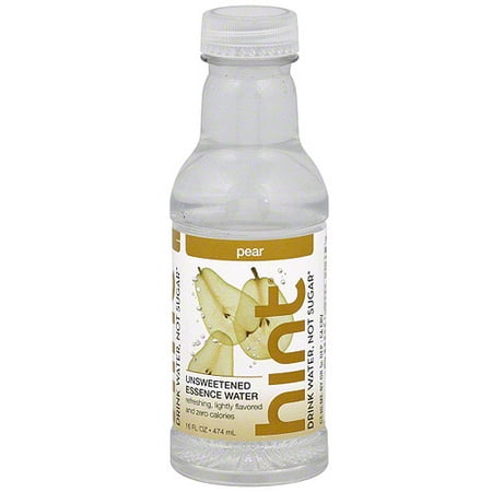 Hint Pear Unsweetened Essence Water, 16 oz (Pack of 12)