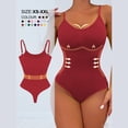thumbnail image 2 of ZQUUVOU Women's Tummy Control Bodysuit Thong Seamless Sleeveless Sculpting Snatched Waist Body Suit Camisole Shapewear Red, 2 of 5