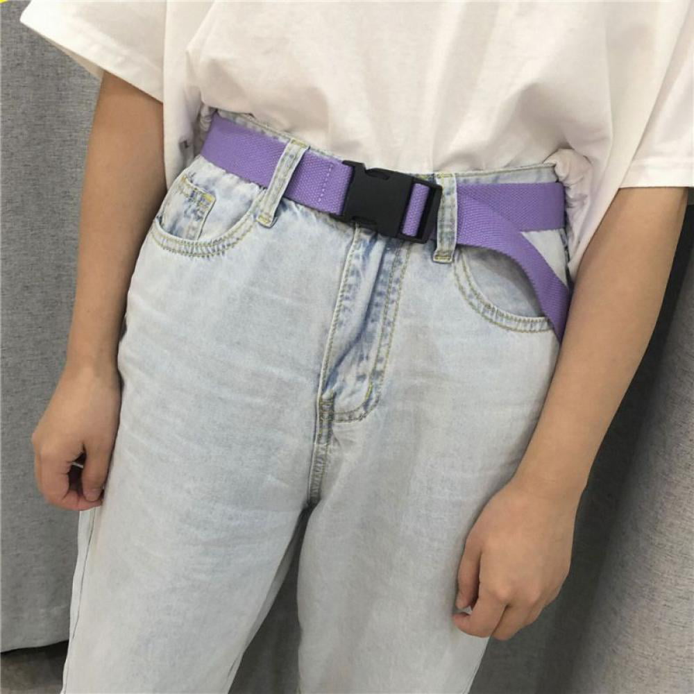 Men Outdoor Sports Jeans Belt Nylon Waistband Canvas Web Belt Trousers Accessory 