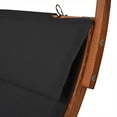 thumbnail image 5 of Deko Living Outdoor Cedar Wood Patio Lounge Daybed with Black Textilene Fabric & Canopy, 5 of 10