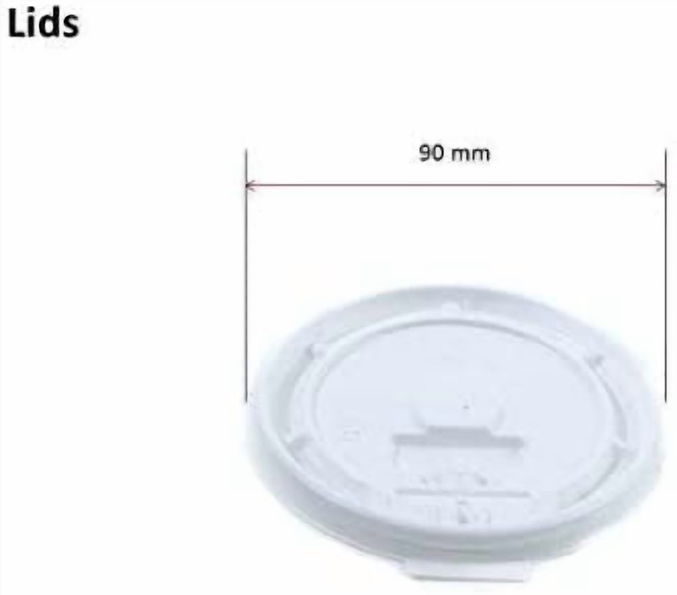[100 Pack] White Flat Tear Back Lids for Hot Cup, Coffee Cup, Paper Cup - Universal Size Fits 10,12,16,20oz Disposable Cups - White Coffee Cup Lids Standard 90mm