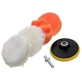 thumbnail image 1 of Ensemble de 6 tampons de polissage à haute densité de 4 pouces, adaptateur de perceuse M10, cire de polissage pour voiture, 1 of 4
