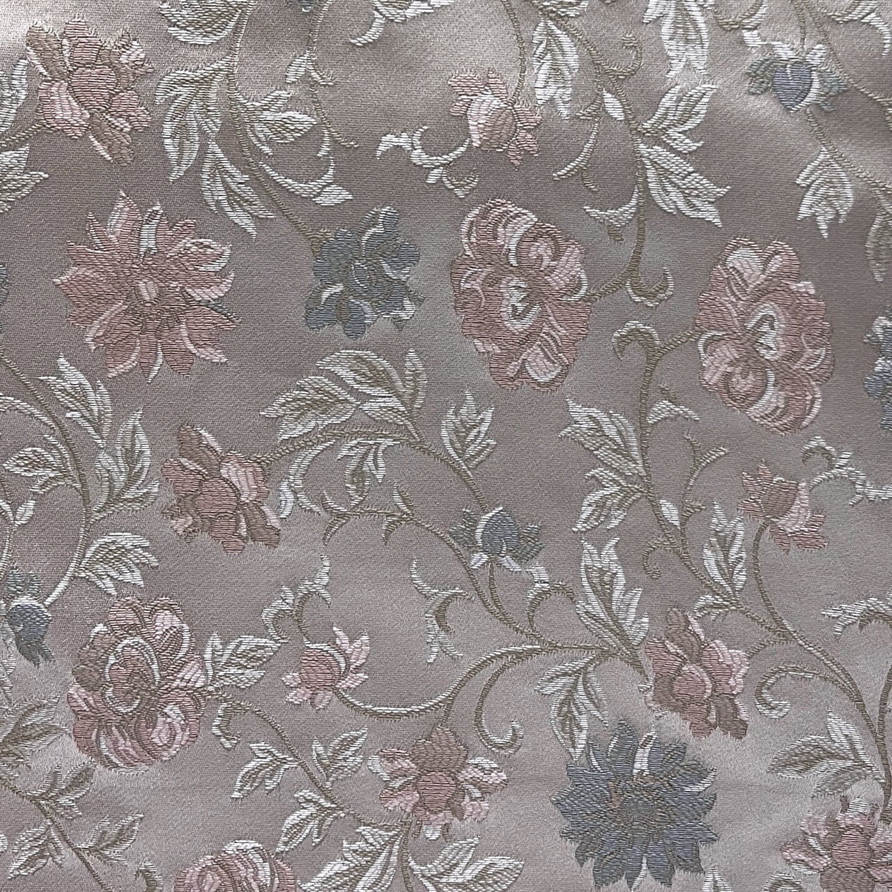 Decora Furnishings Luxurious Woven Brocade Jacquard Floral Design Heavy Duty Fabric for Upholstery, Sofa, Cushion, Chair, Furniture, Craft - Width 54 inches - Fabric by The Yard (Pink)