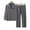 Grey, variant on Kid Girl Pajamas Set Solid Crewneck Top Trousers Spring Fall Pajamas Kid Sleepwear Size 8-10 Years