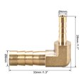 thumbnail image 2 of Conector de manguera de latón de 6mm a 4mm, codo de 90 grados, acoplador de tubo, adaptador de 2 piezas 8mm x 4mm, 2 of 3