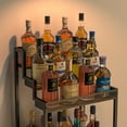 thumbnail image 2 of Trapezoidal Liquor Cabinet Bar for Home, Stepped Wine Rack Freestanding Floor, Corner Syrup & Whiskey Stand, Large-Capacity Alcohol Bottle Storage Display Shelf Living Room,, 2 of 7