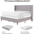 thumbnail image 6 of Merluxy Queen Bed Frame with 51.2" Wingback Headboard,Linen Upholstered,No Box Spring Needed,Light Grey, 6 of 9