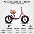thumbnail image 4 of Bicicleta de equilibrio JOYSTAR Kids de 12 pulgadas para 3 a 5 años, rosa, 4 of 9