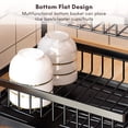 thumbnail image 3 of Labymos Dish Drying Rack Dish Drainer Set 3-Tier Dish Racks with Detachable Drainboard Chopstick Rack, 3 of 8