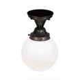 thumbnail image 6 of Meyda 154223 8 in. Revival Schoolhouse White Globe Flushmount, 6 of 7
