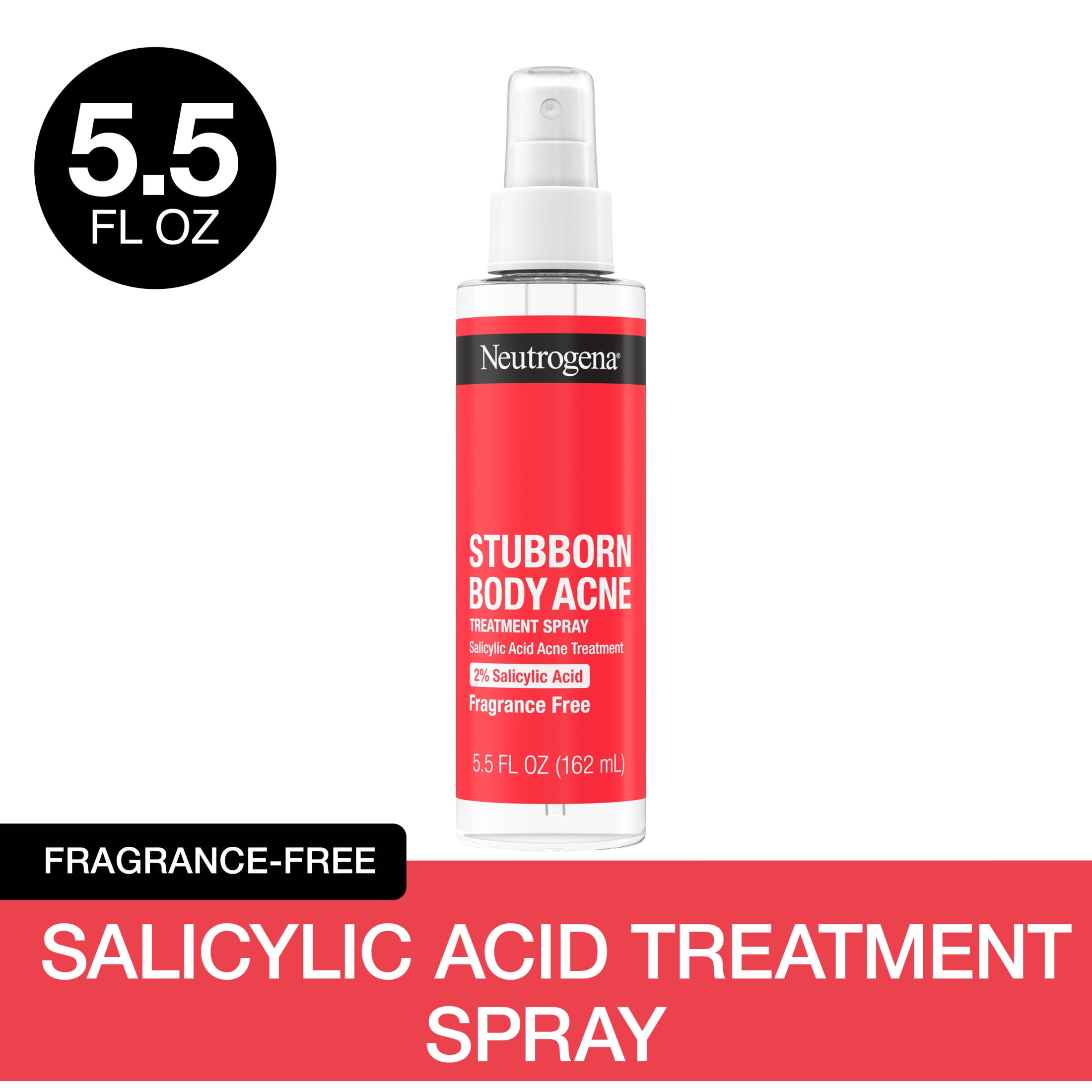 Neutrogena Fragrance-Free Body Acne Treatment Spray, 2% Salicylic