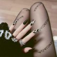 thumbnail image 3 of UBIUO Uñas postizas de leopardo con punta de aguja, 24 piezas de uñas postizas de moda para fiestas, cobertura total, uñas postizas mate con pegamento para mujeres y niñas., 3 of 5