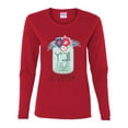 thumbnail image 2 of Y'all Is Not Word It's A Word Southern Artsy Jar with Flowers Pop Culture Womens Graphic Long Sleeve T-Shirt, Red, X-Large, 2 of 3