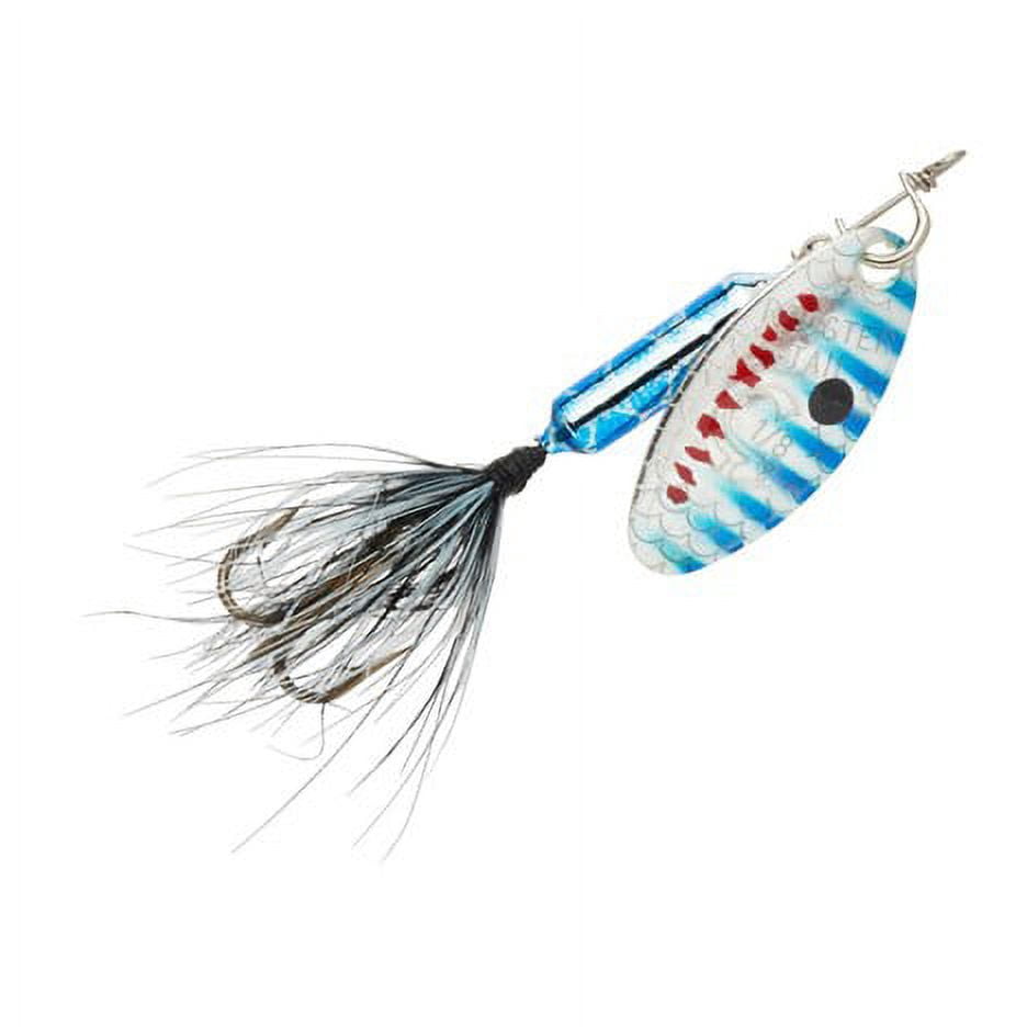 Yakima Bait Worden's Rooster Tail, Inline Spinnerbait Fishing Lure, Metallic Silver & Blue Pirate, 1/8 oz